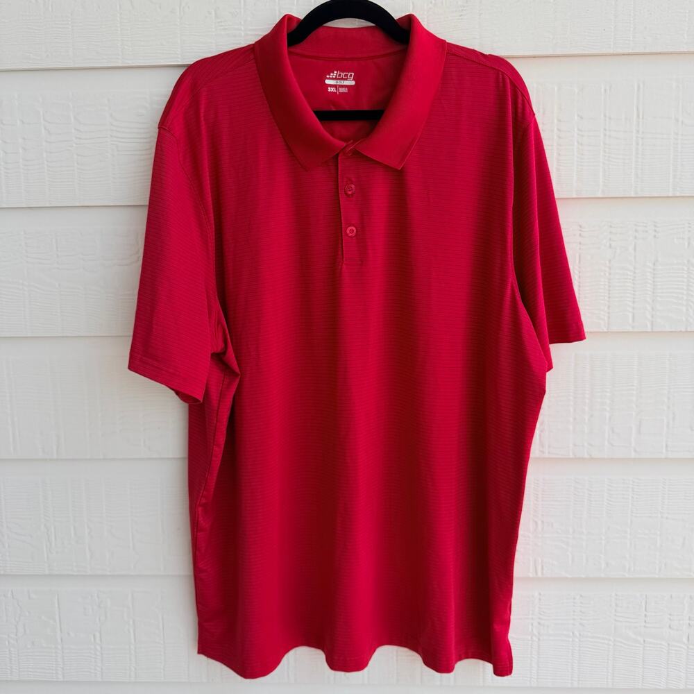 BCG Golf Red  / Navy Performance Polo Shirt Size 3XL